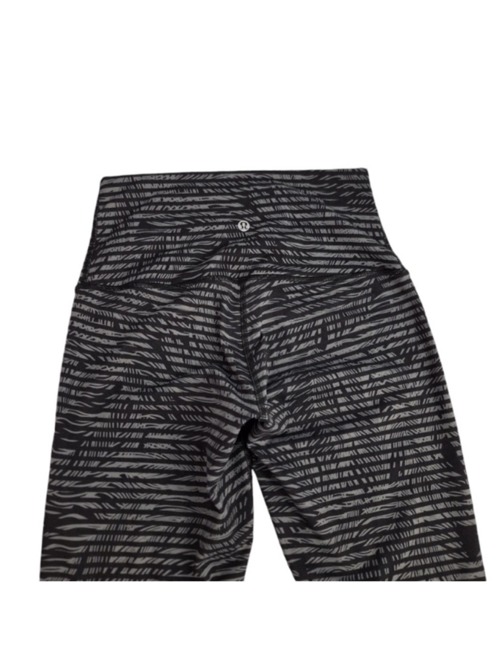 Women's Lululemon Black Gray Leggings Workout Yoga Size 6